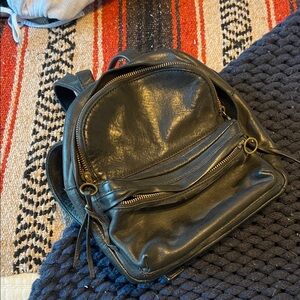Madewell mini Black Leather Backpack